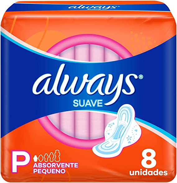 Absorvente Always Super Proteção Cobertura Suave Com Abas 8 unidades