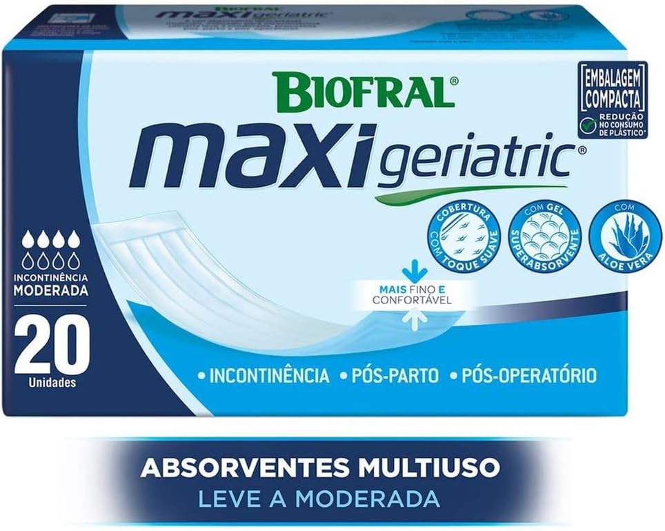 Absorvente Biofral Maxi Geriatric Leve 20 Pague 17 unidades