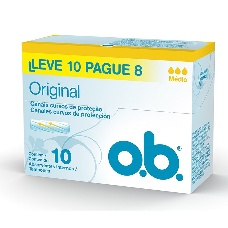 Absorvente Interno O.B. Sempre Livre ProComfort Médio 10 unidades