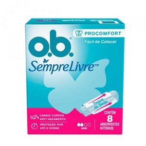 Absorvente Interno O.B. Sempre Livre ProComfort Mini 8 unidades