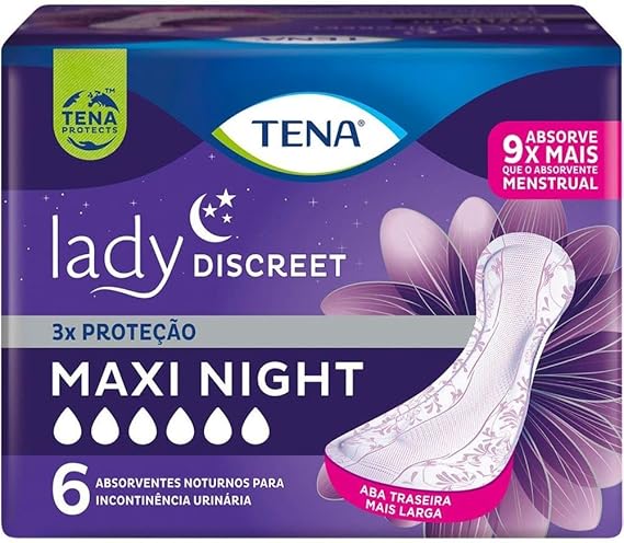 Absorvente Para Incontinência Urinária Lady Discreet Maxi Night 6 unidades