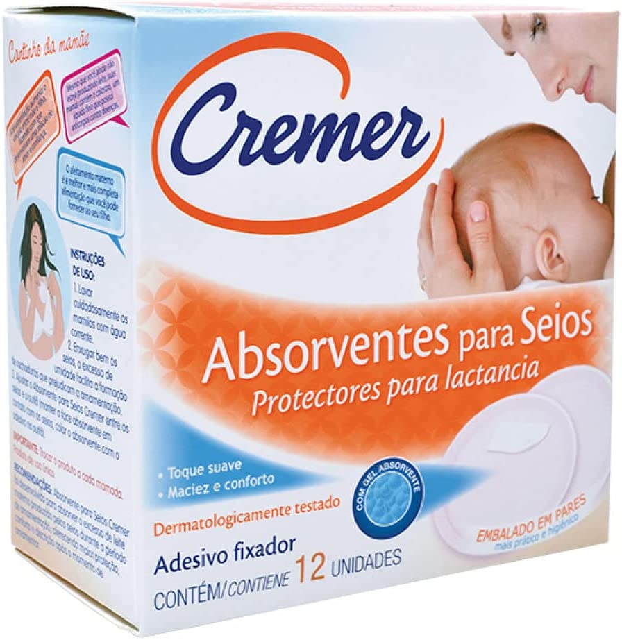 Absorvente Para Seios Cremer 12 unidades