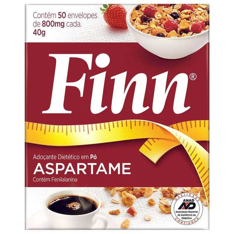Adoçante Finn Aspartame em Pó com 50 envelopes 8g