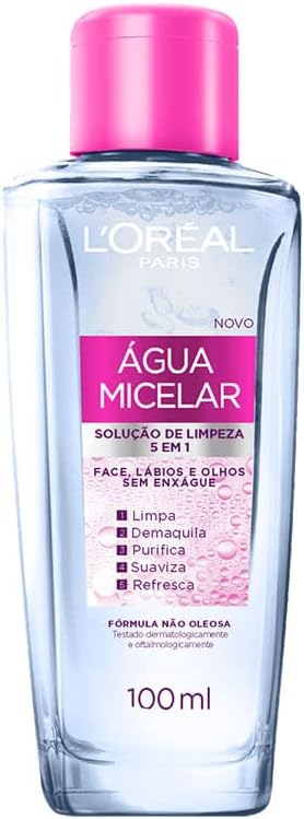 Água Micelar L'Oréal Paris Solução de Limpeza 5 em 1 100ml