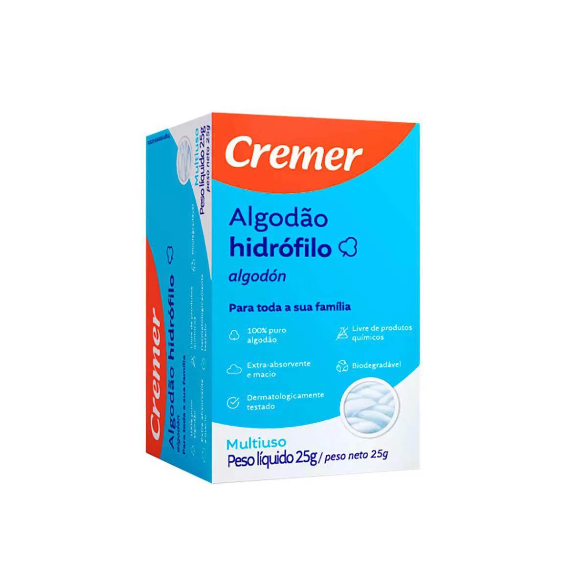 Algodão Hidrófilo Cremer 25g