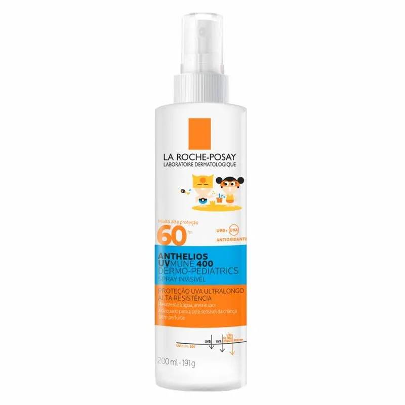 Anthelios UVMUne 400 Dermo-Pediatrics La Roche-Posay Protetor Solar Infantil Spray Invisível FPS60 200ml