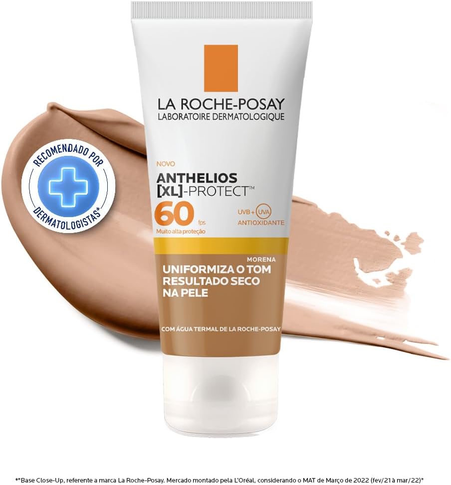 Anthelios XL Protect Protetor Solar Facial Cor Morena Mais FPS60 40g
