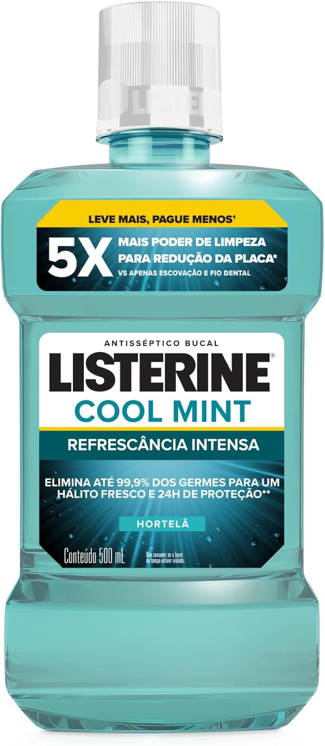 Antisséptico Bucal Listerine Cool Mint Leve Mais Pague Menos 500ml