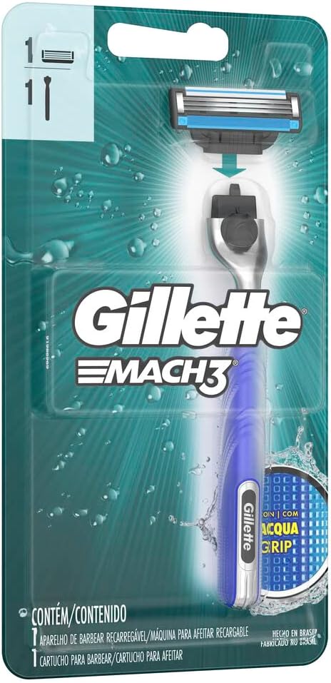 Aparelho de Barbear Gillette Mach3 Acqua-Grip 1 unidade