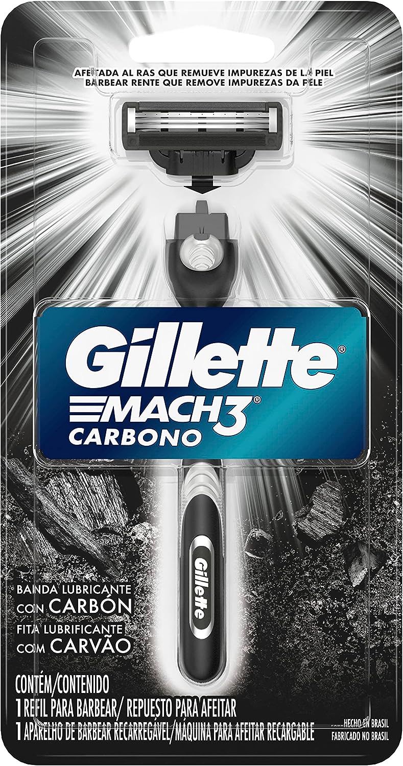 Aparelho de Barbear Gillette Mach3 Carbono 1 unidade