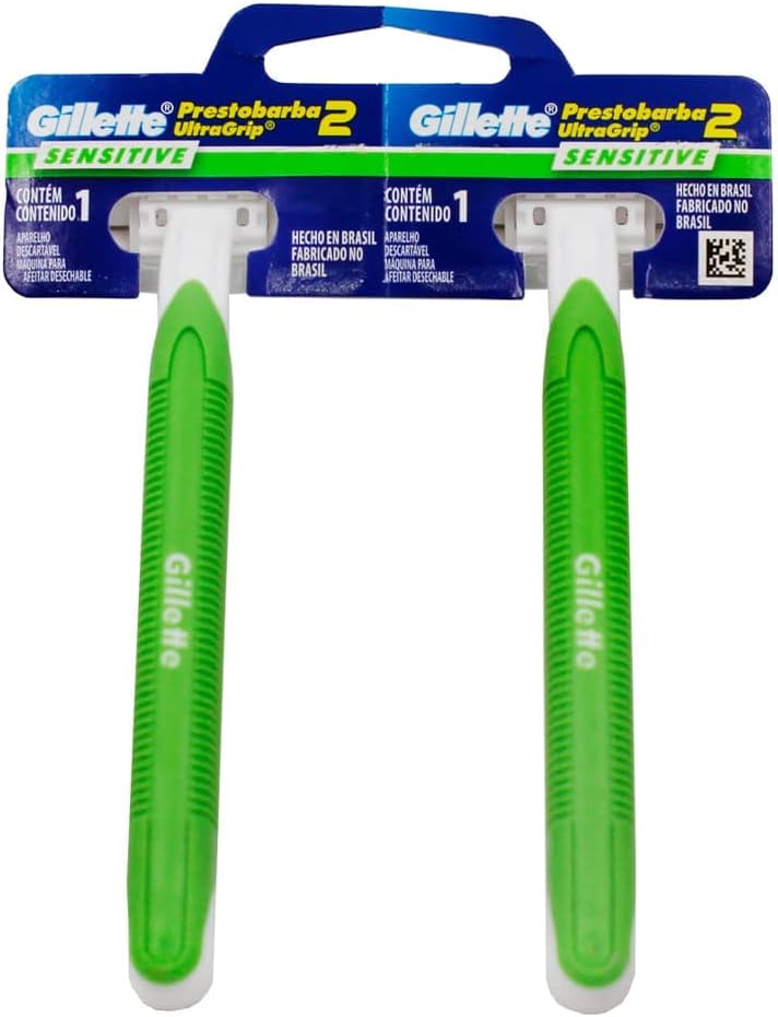 Aparelho de Barbear Gillette Prestobarba UltraGrip 2 Sensitive 2 unidades