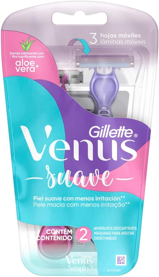 Aparelho de Depilação Gillette Venus Suave 2 unidades