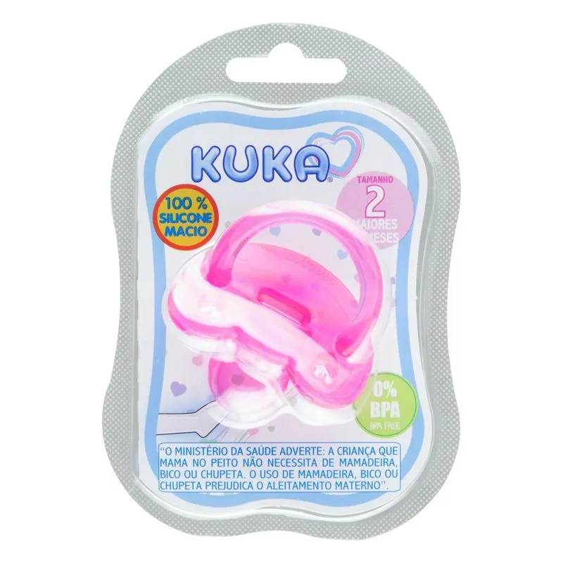 Chupeta Kuka Ortodôntica Soft Tamanho 2 Rosa