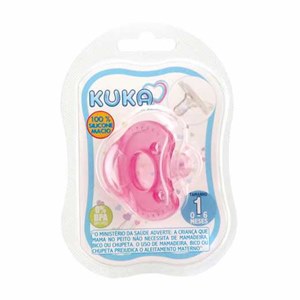 Chupeta Kuka Soft Comfort Rosa 0 a 6 meses