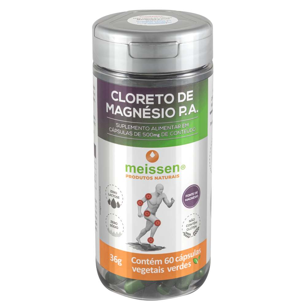 Cloreto de Magnesio P.A Meissen 500mg 60 cápsulas