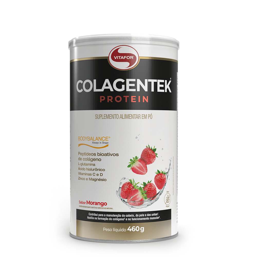 Colágeno Colagentek Protein Morango Vitafor 460g