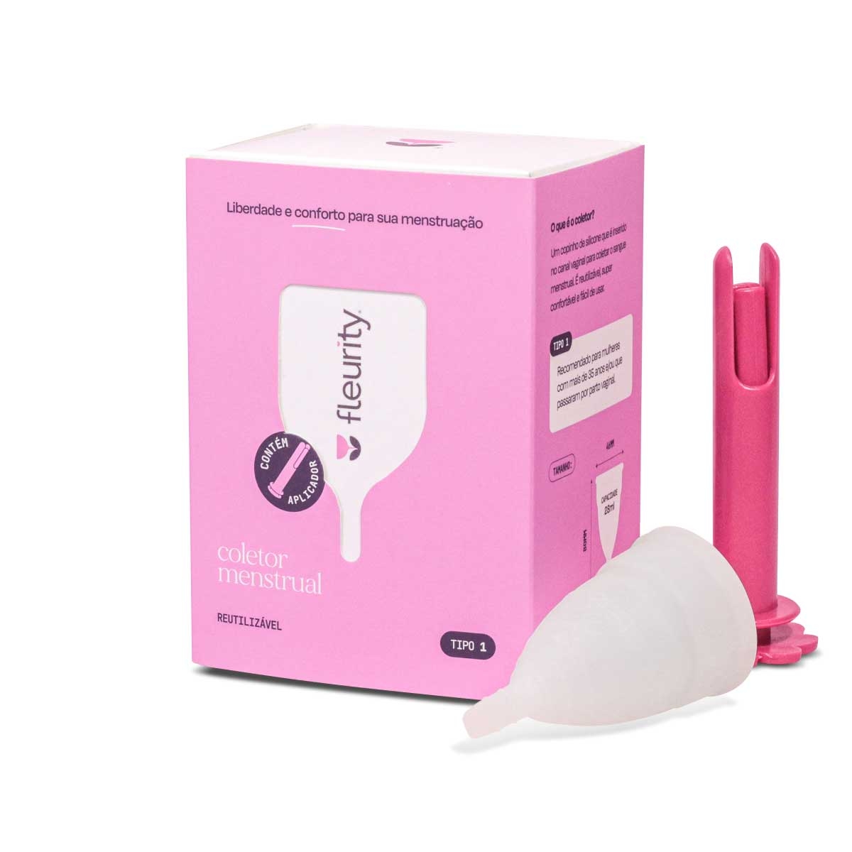 Coletor Menstrual Fleurity Tipo 1 Sem Pigmento 1 unidade