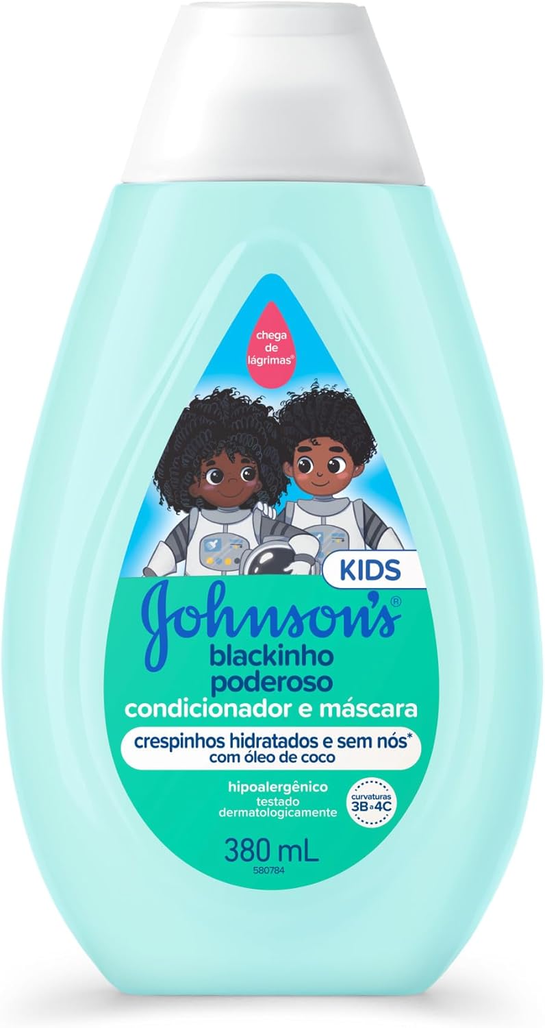 Condicionador e Máscara Johnson's Kids Blackinho Poderoso 380ml