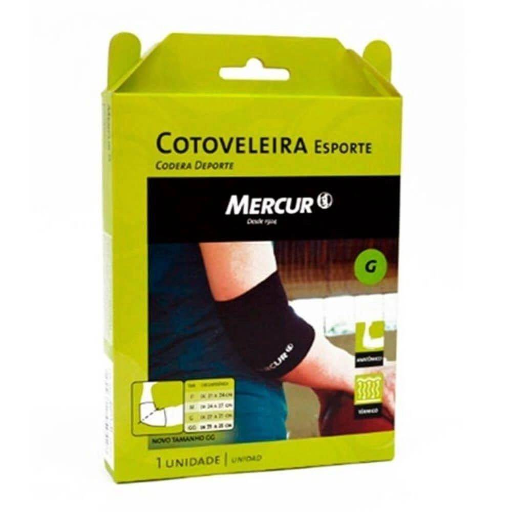 Cotoveleira Elástica Mercur Preta Tamanho G