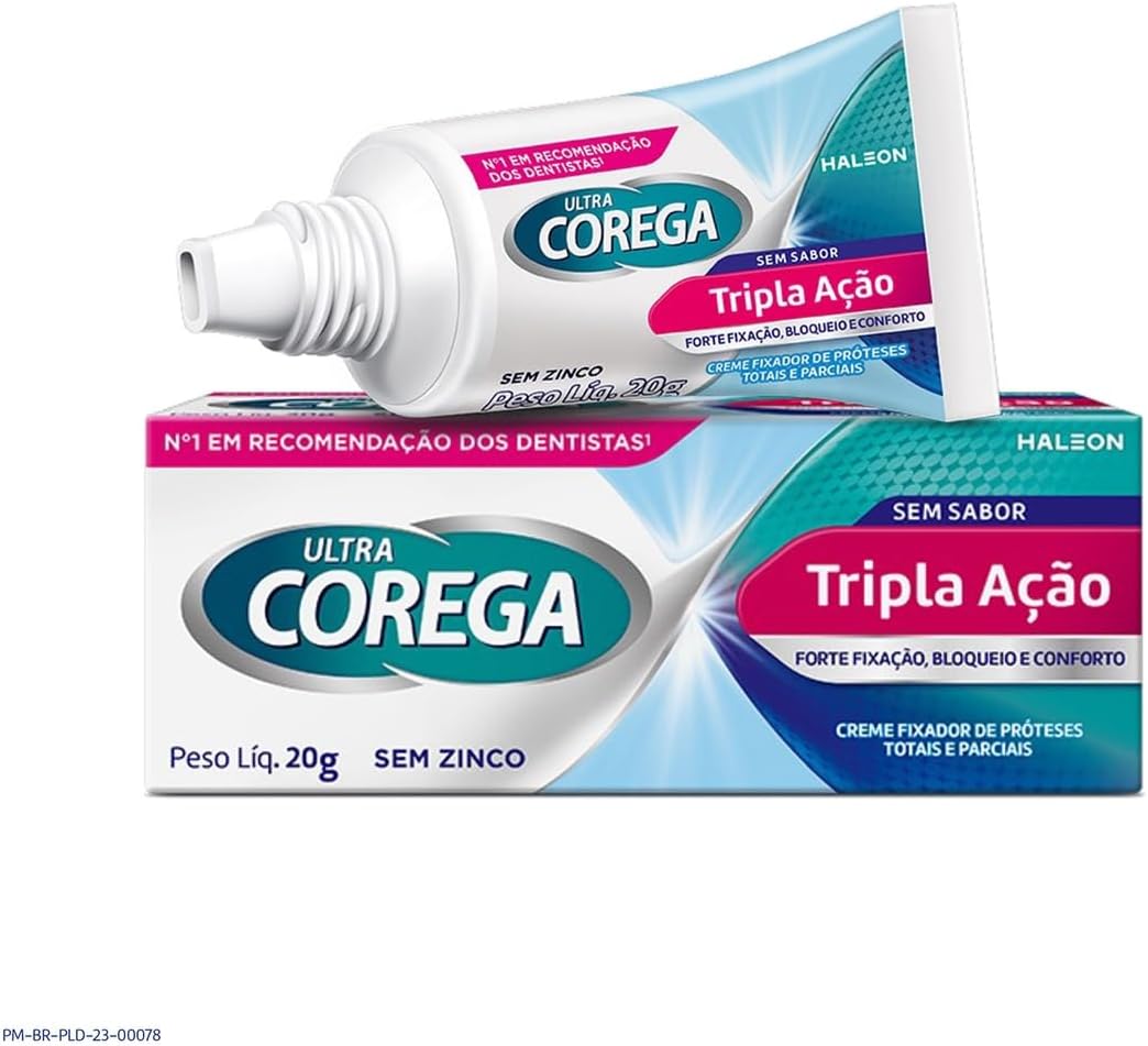 Creme Fixador de Dentadura Ultra Corega Sem Sabor 19g