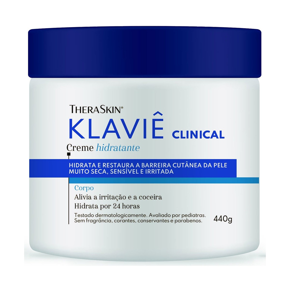Creme Hidratante Corporal TheraSkin Klaviê Clinical Pele Seca e Sensível 440g