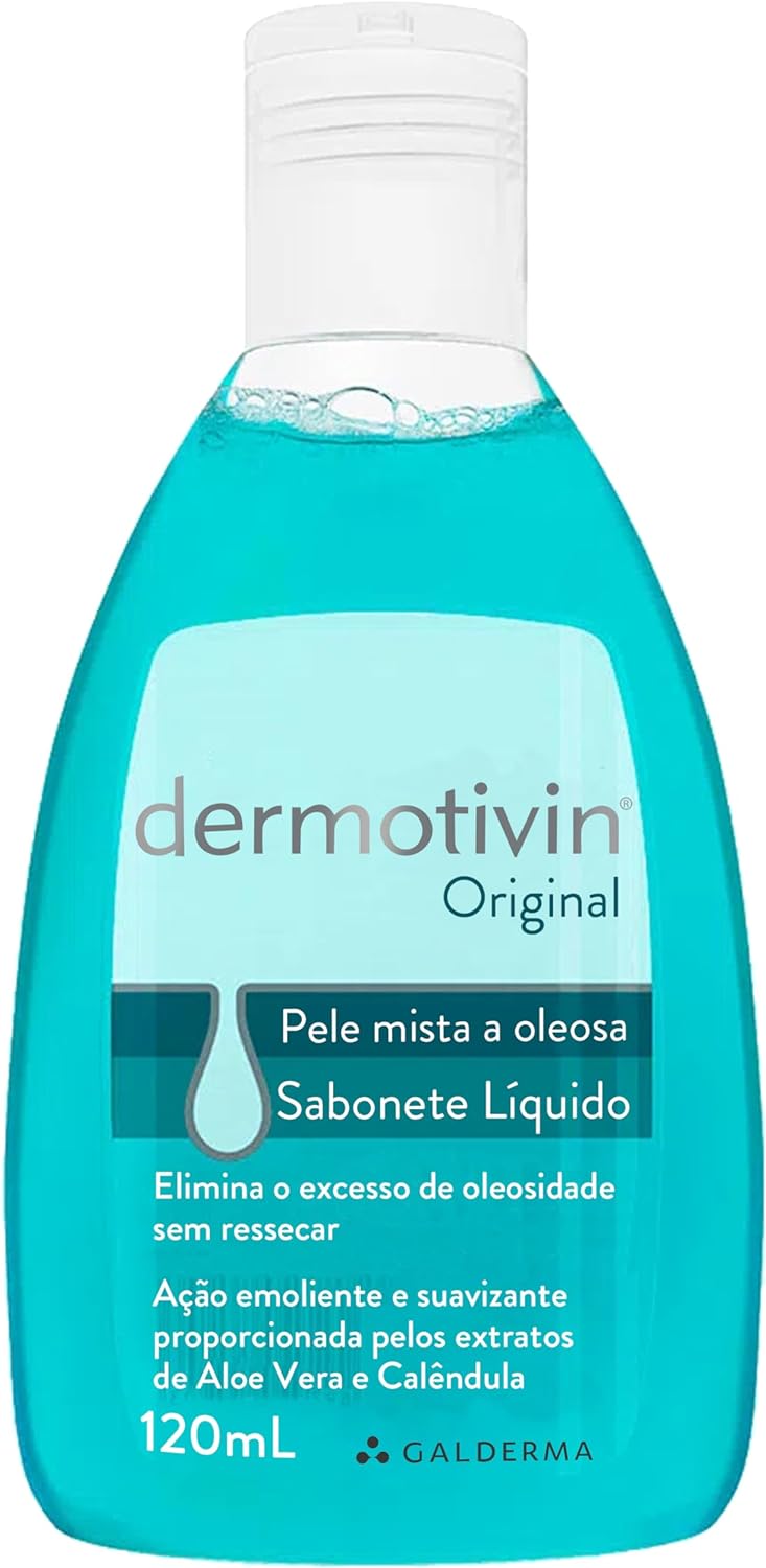 Dermotivin Original Sabonete Líquido Facial Pele Mista a Oleosa 120ml