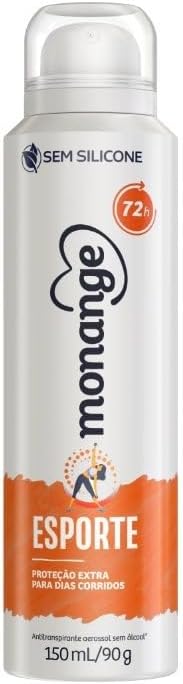 Desodorante Antitranspirante Aerosol Monange Esporte Feminino 72h 150ml