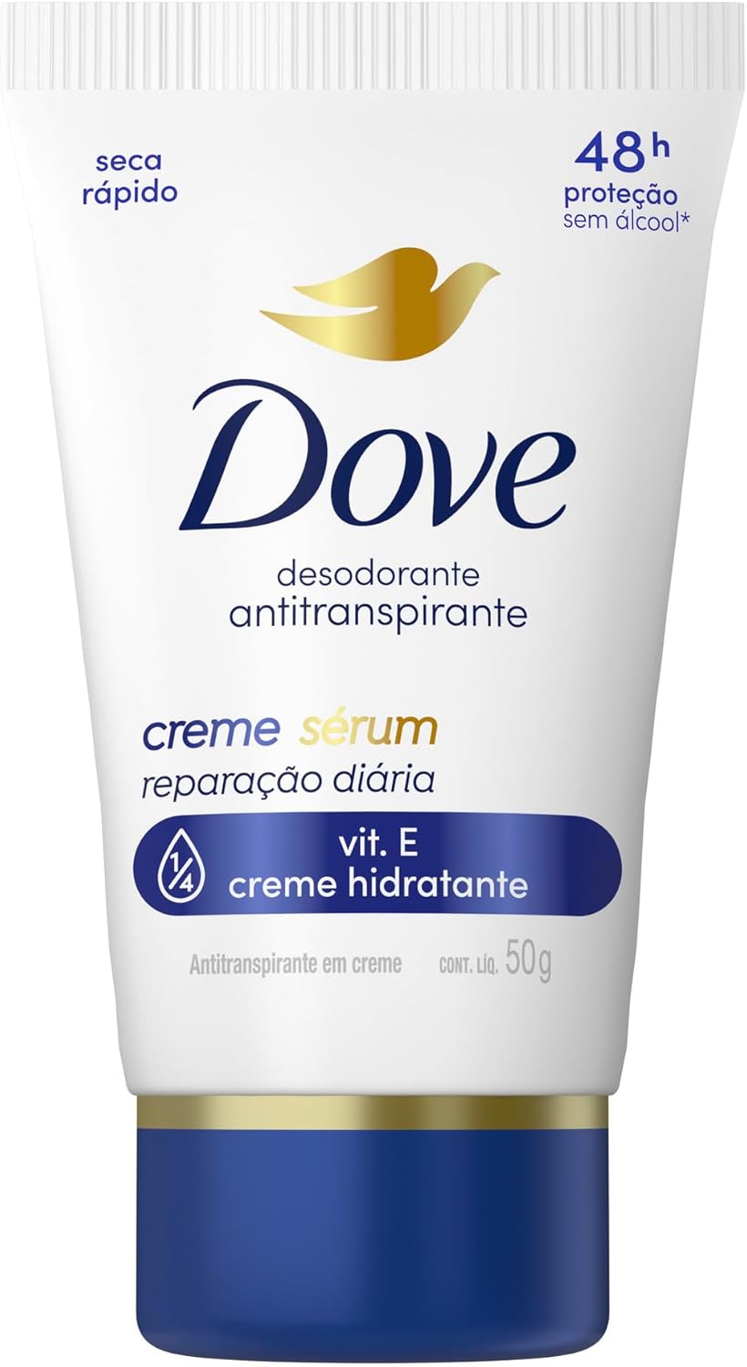 Desodorante Antitranspirante Creme Dove Creme Sérum Feminino 48h Vitamina E Hidratante 50g