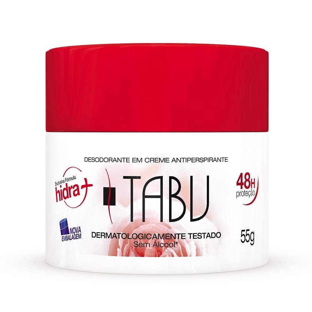 Desodorante Antitranspirante Creme Tabu Perfumado 55g