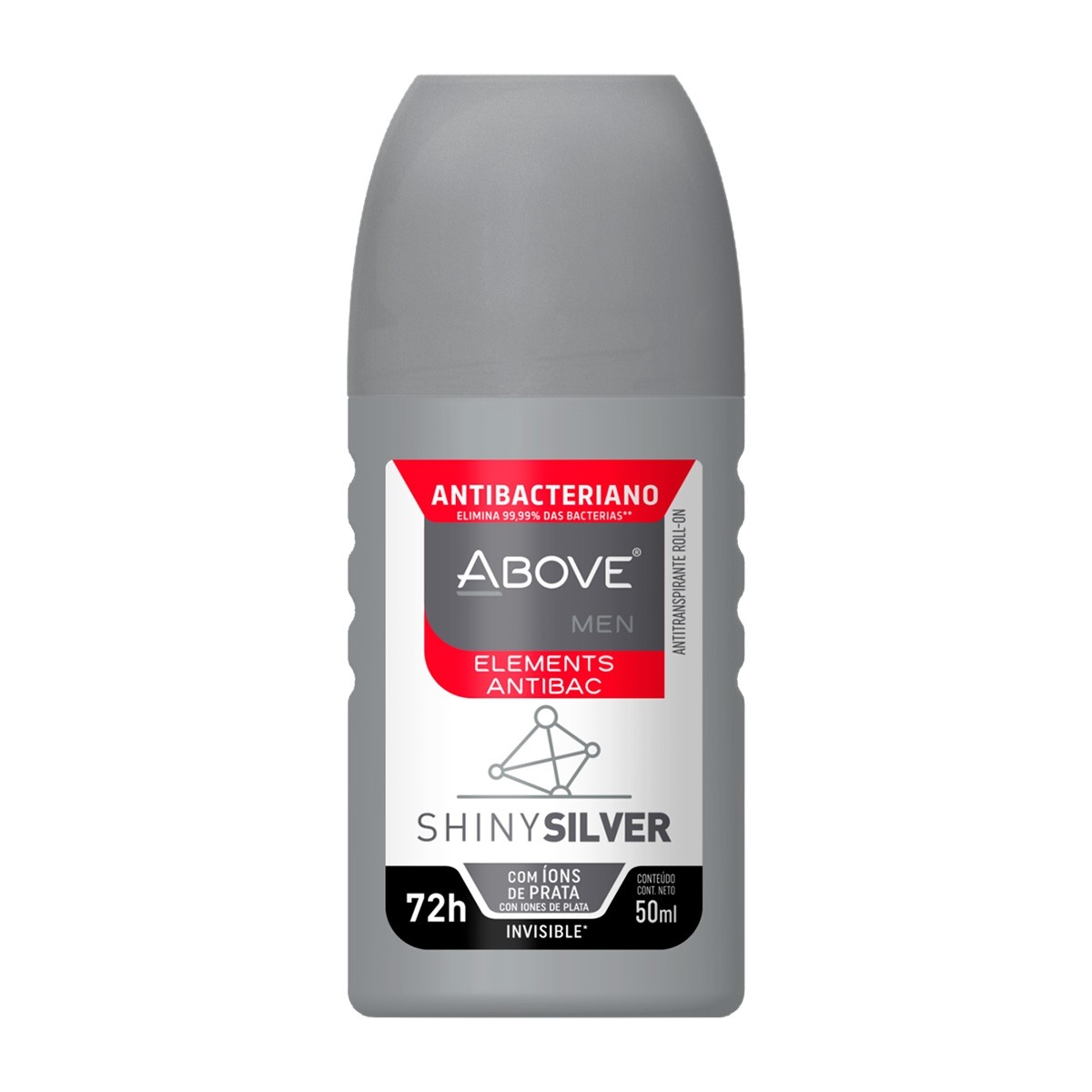 Desodorante Antitranspirante Roll-On Above Men Shiny Silver 72H 50ml