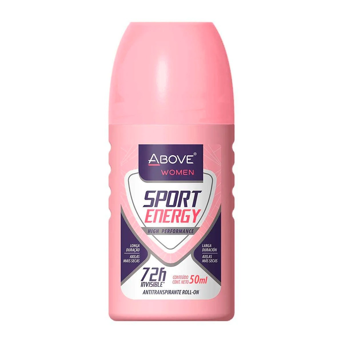 Desodorante Antitranspirante Roll-On Above Women Sport Energy 72h Sem Álcool 50ml