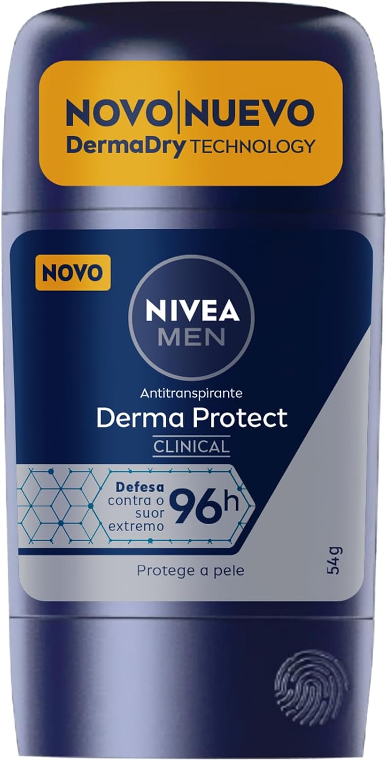 Desodorante Antitranspirante Stick Barra Nivea Men Derma Protect Clinical 96h 54g
