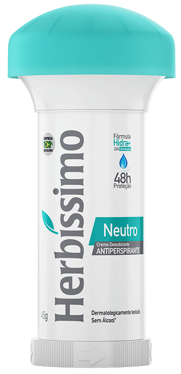 Desodorante Antitranspirante Stick Creme Herbíssimo Neutro 48h 45g