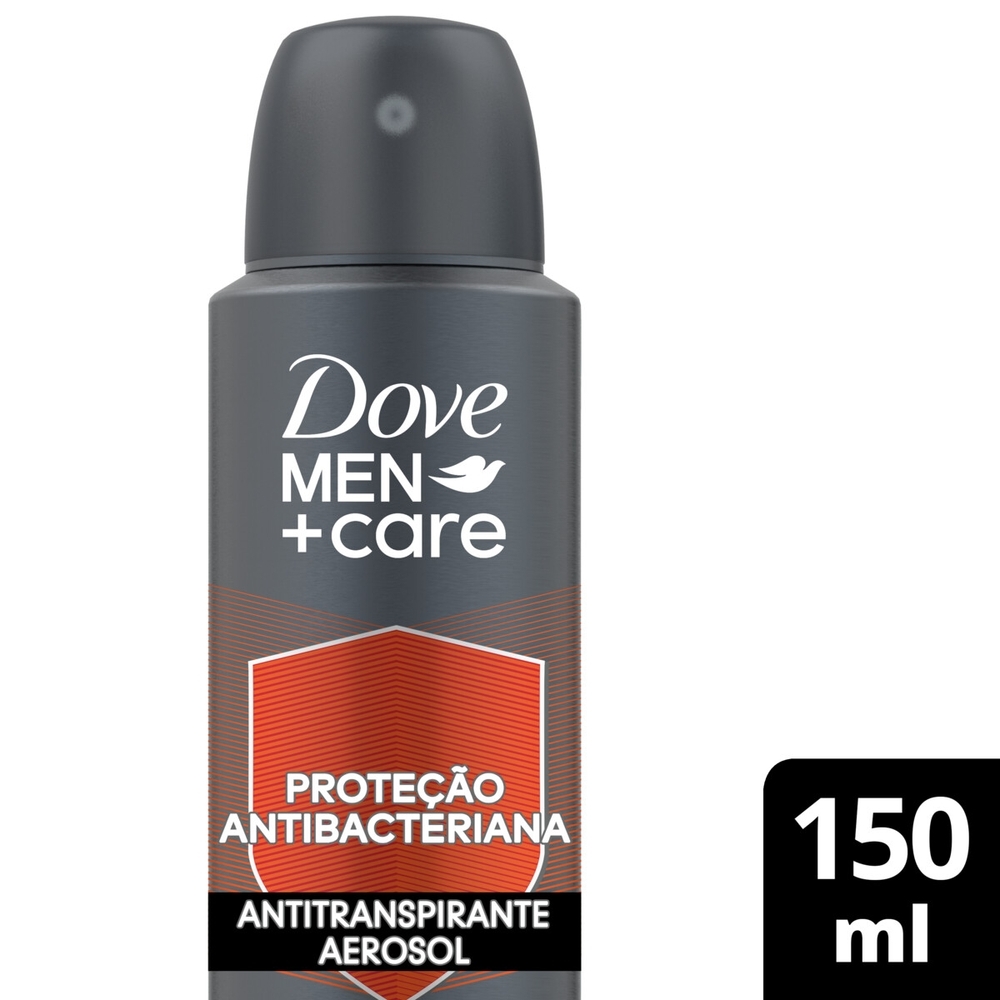 Desodorante Dove Men +Care Proteção Antibacteriana 72h Aerossol Antitranspirante 150ml