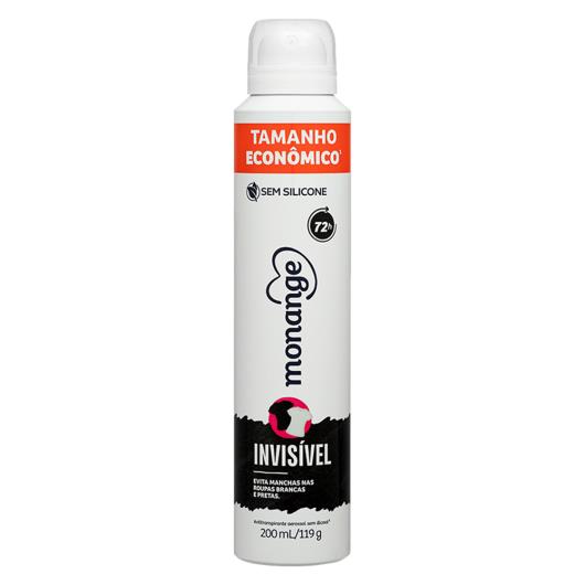 Desodorante Monange Invisível Aerossol Antitranspirante Feminino 200ml