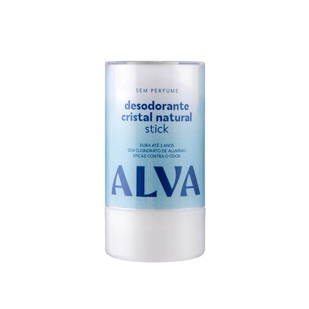 Desodorante Vegano Sem Alumínio Stick Cristal Alva Personal Care Cristal Natural 12h Sem Perfume 120g