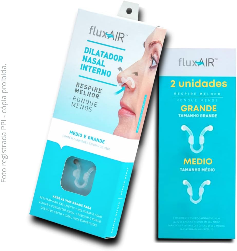 Dilatador Nasal Flux Air Tamanho Médio e Grande 2 unidades
