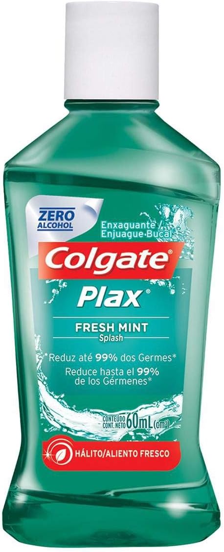 Enxaguante Antisséptico Bucal Colgate Plax Fresh Mint Sem Álcool 60ml