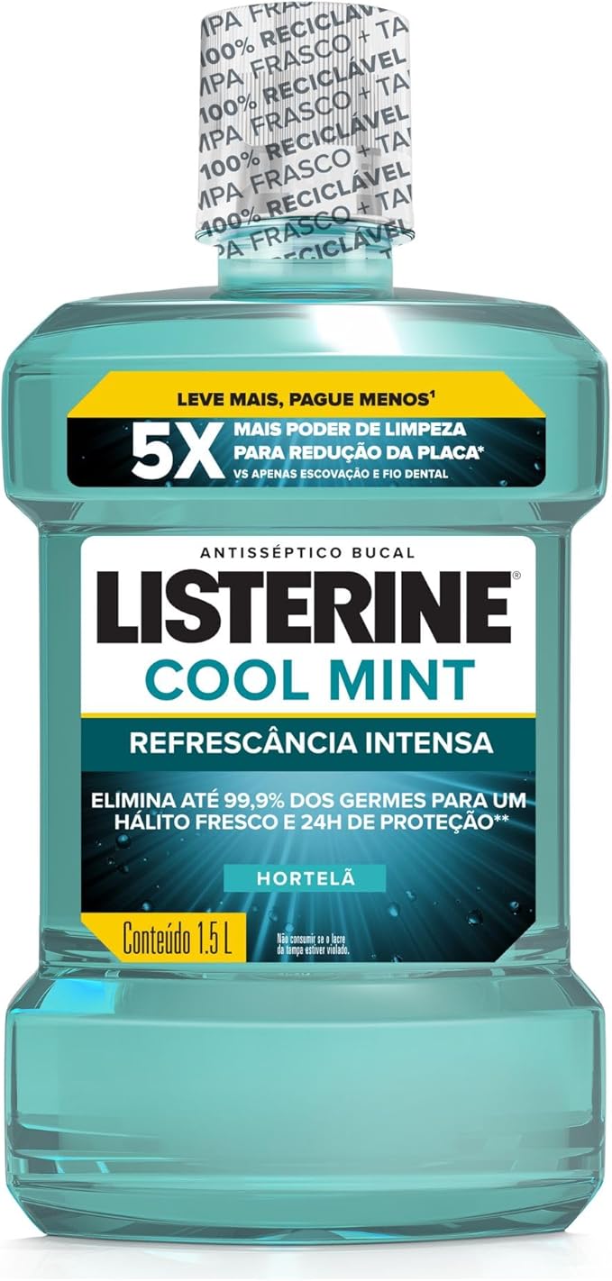 Enxaguante Bucal Listerine Cool Mint Hortelã Leve mais Pague menos 1500ml