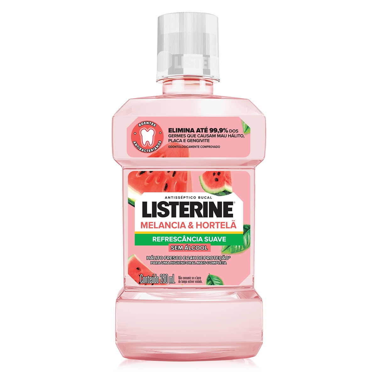 Enxaguante Bucal Listerine Melancia & Hortelã Sem Álcool 250ml