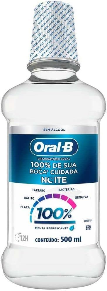 Enxaguante Bucal Oral-B 100% De Sua Boca Cuidada Noite 500ml