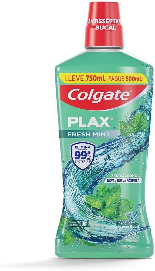 Enxaguante Bucal Sem Álcool Colgate Plax Fresh Mint 750ml