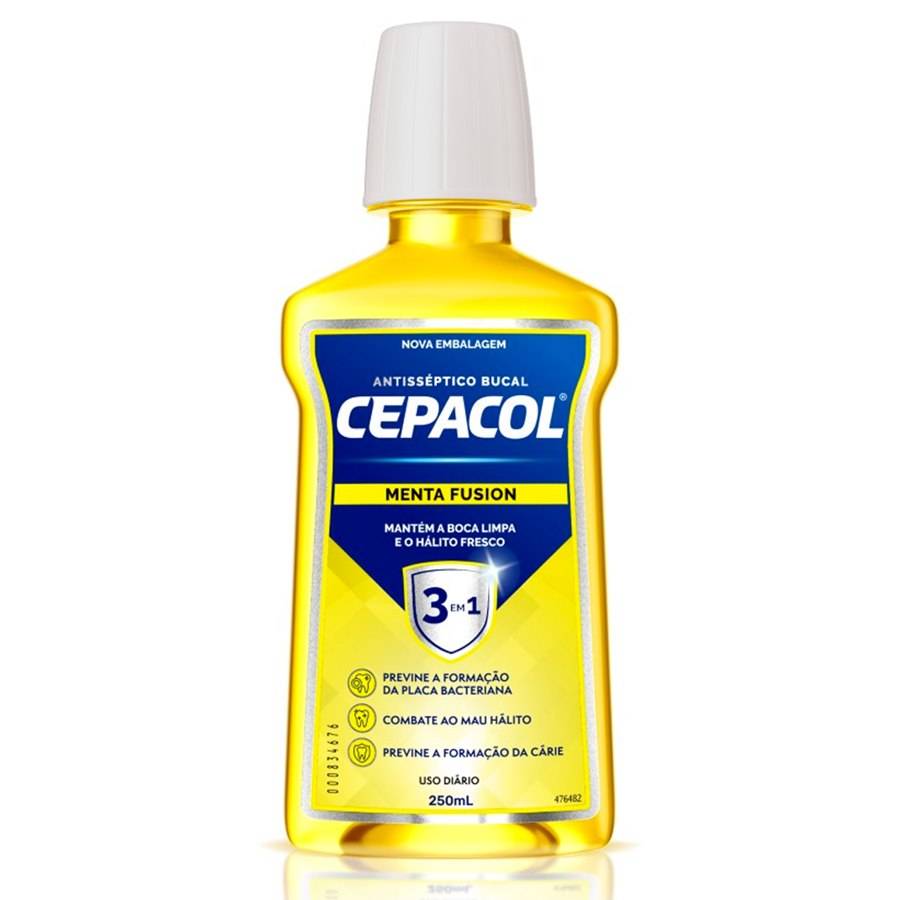 Enxaguatório Bucal Cepacol Menta Fusion 3 em 1 250ml