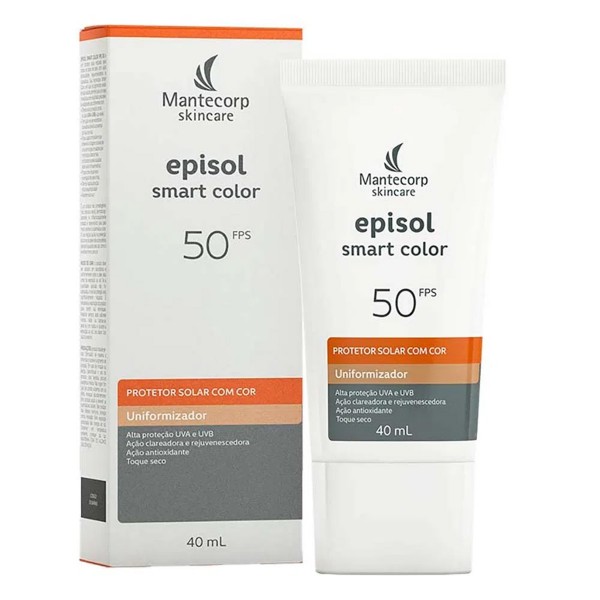 Episol Smart Color Protetor Solar Facial FPS50 Toque Seco 40ml