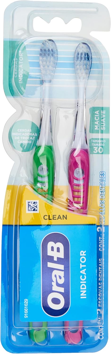 Escova de Dente Oral-B Clean Indicator Macia N°30 2 unidades