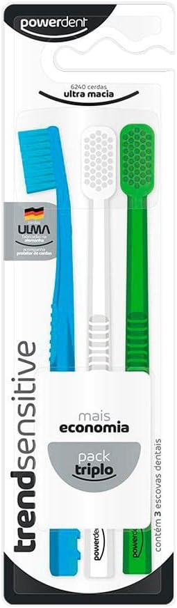 Escova de Dente Powerdent Trend Sensitive 3 unidades