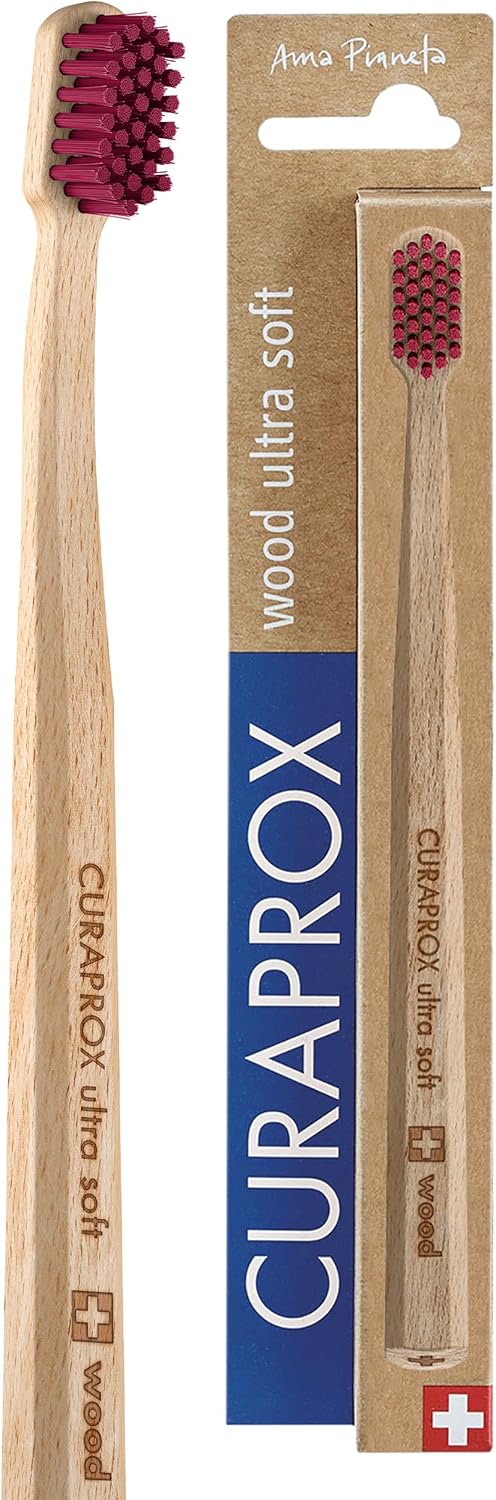 Escova de Dentes Curaprox de Madeira Wood 4.400 Cerdas Ultrafinas