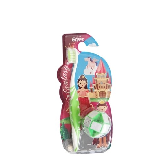 Escova Dental Green Fantasy 1 unidade + brinquedo
