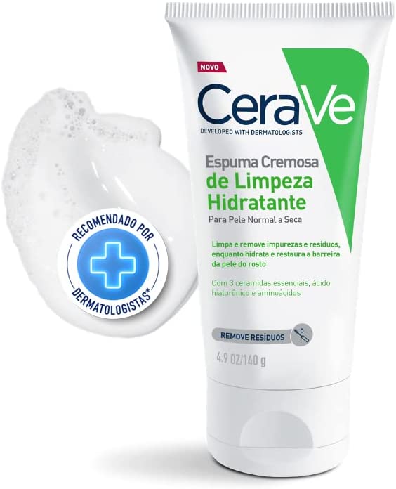 Espuma Cremosa de Limpeza Hidratante Cerave Sem Perfume 140g
