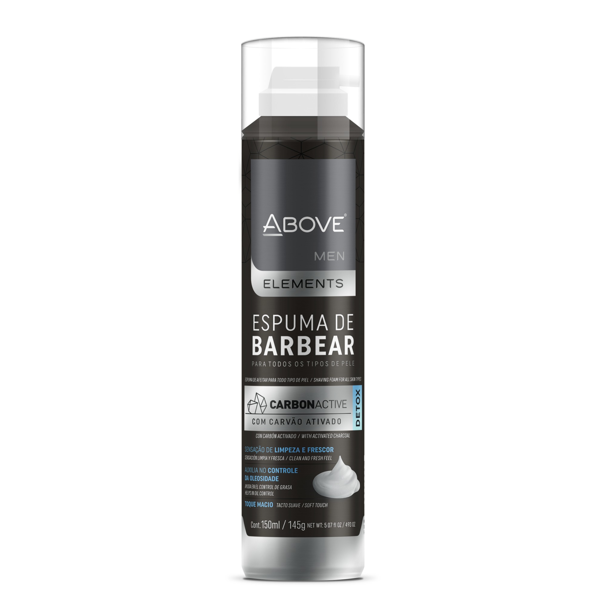 Espuma de Barbear Above Carvão Ativado 150ml